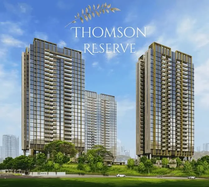 Artist's impression of the Thomson Reserve residential towers seen from ground level